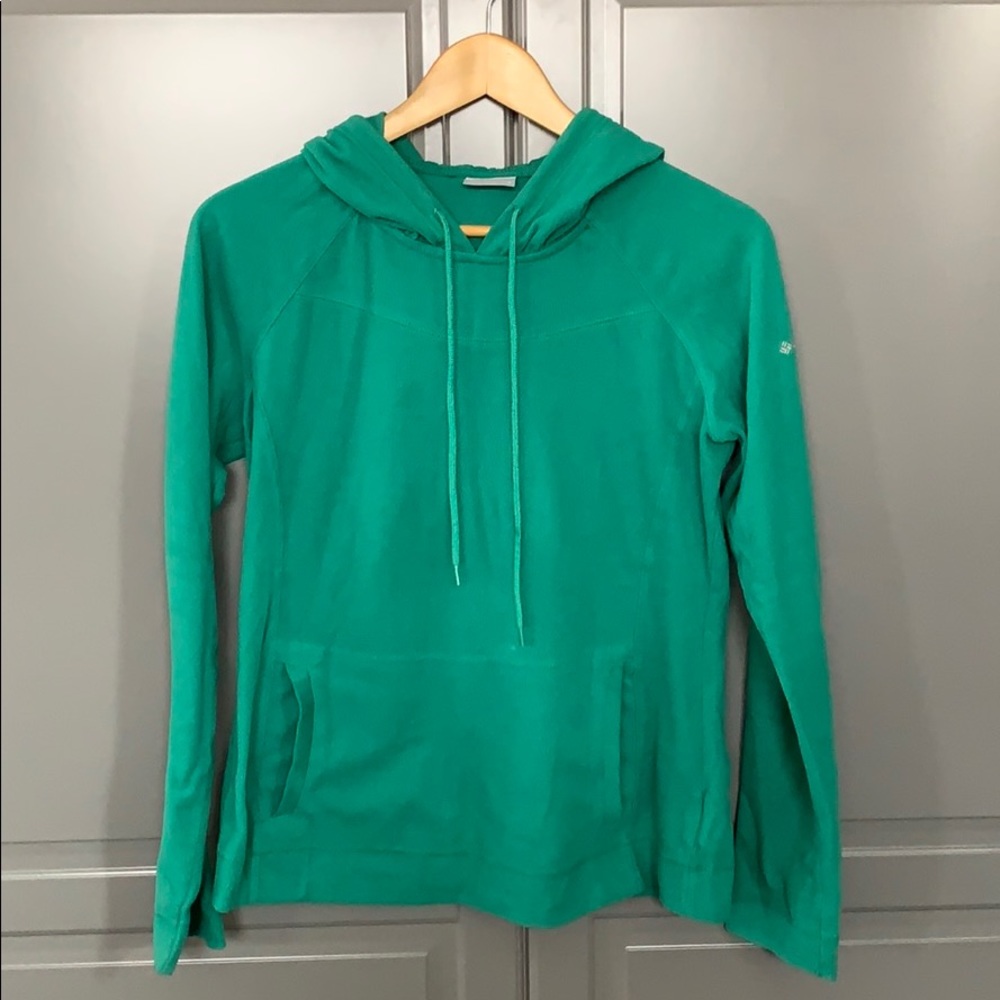 Green Columbia fleece hoodie